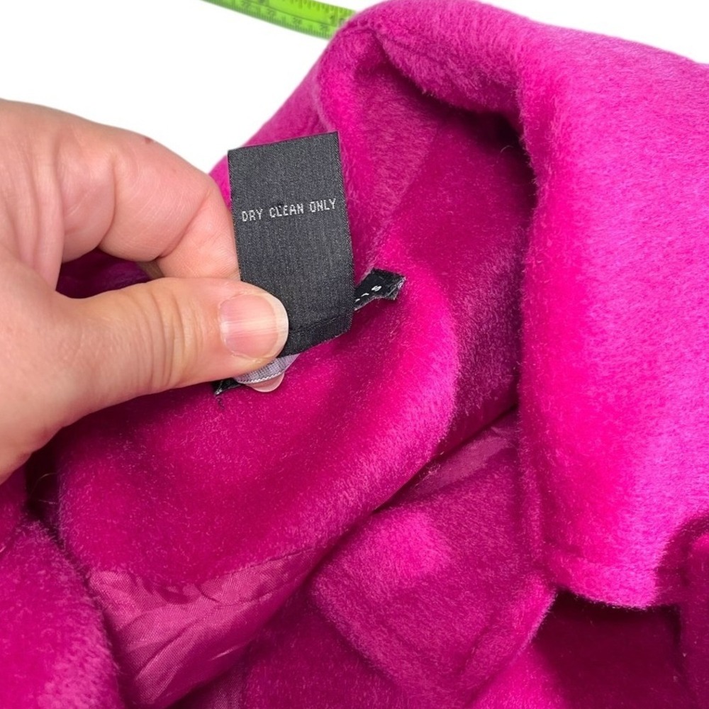 Grace Elements 8 Pink Pea Coat Wool Blend Button Front Barbiecore Mod Statement - Picture 7 of 8
